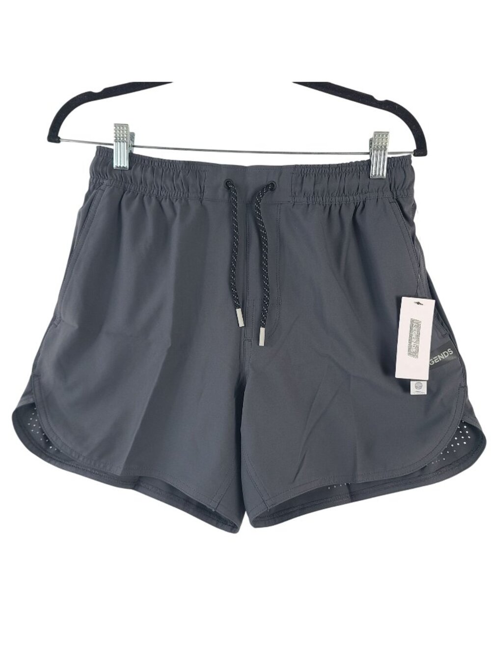 NEW Legends Luka 5" Lined Athletic Shorts Men's Charcoal Gray Reflective Sz S